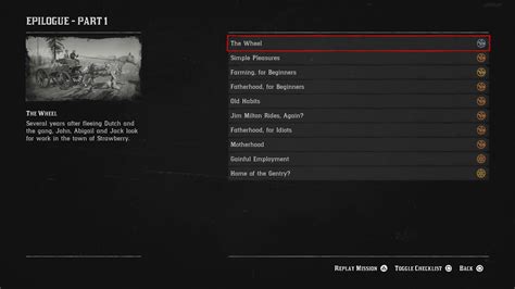 rdr2 mission list